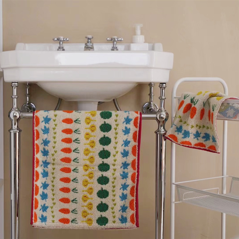 Class A long-staple cotton towel ins vegetable and fruit household absorbent pure cotton children's square towel face towel adult bath bath towel