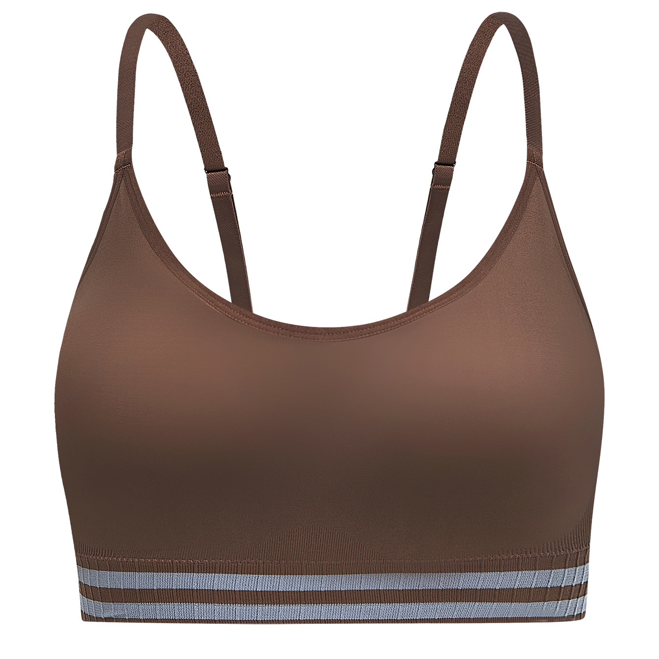 Large size sports set, seamless and non steel ring adjustable women's thong underwear set_voghion.com