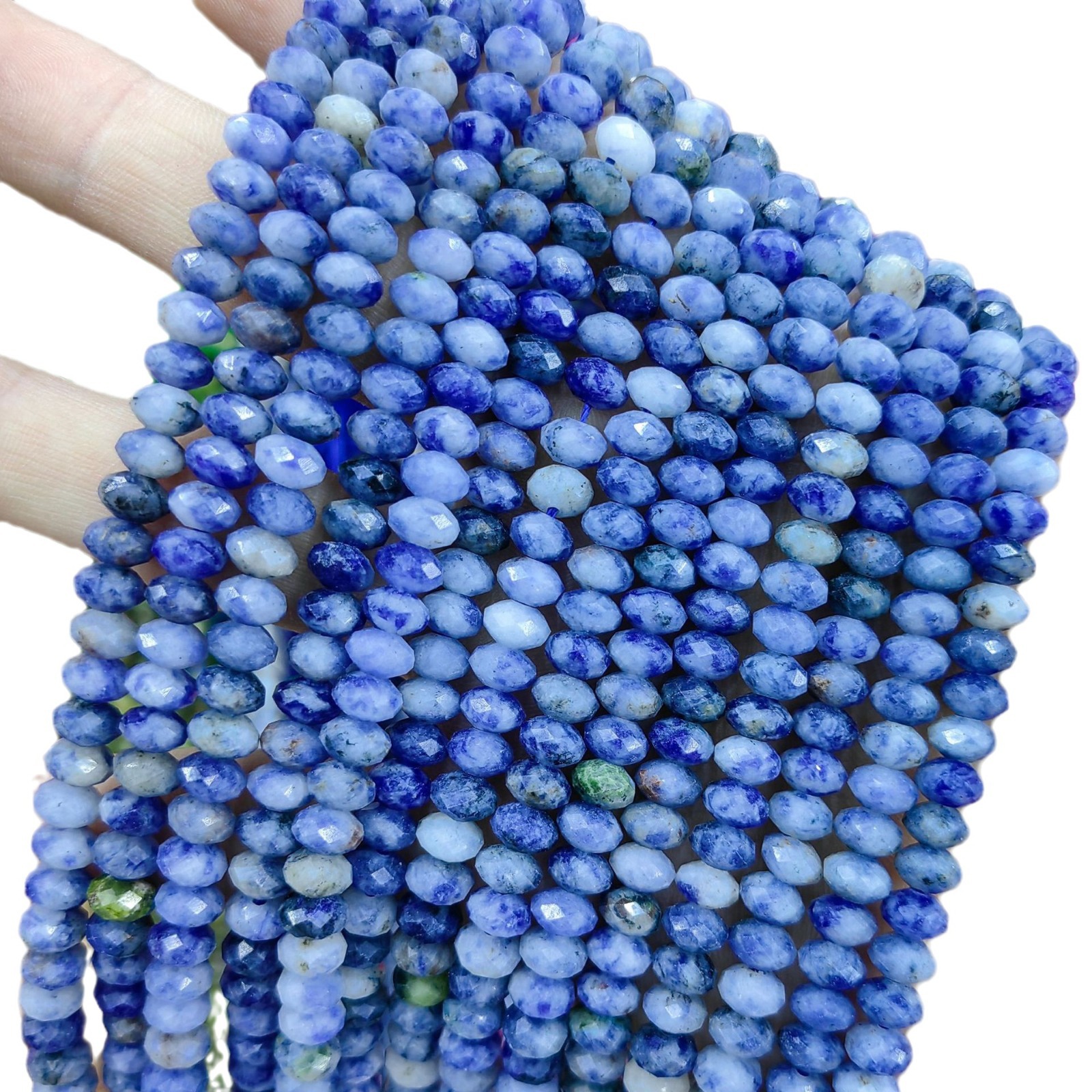 Piedra natural cristal natural 6mm * 4mm faceta divisor de platillo volador cuentas separadoras cuentas dispersas joyas semiacabadas DIY