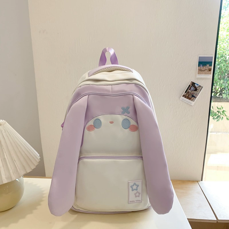 Rabbit, backpack, capacious shoulder bag for students, for secondary school