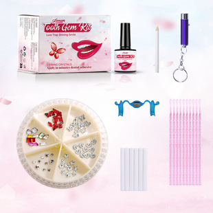 Cross-Border Hot Selling Lunoon Tooth Gem Set Easy to Disassemble and Easy to Install Sexy Jewelry Tooth Diamond Tooth Ornaments Shiny Stickers