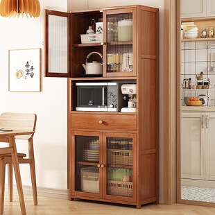 Sideboard Multi-Layer Floor-Standing Home Kitchen Cabinet Cupboard Dust-Proof Multi-Functional Large-Capacity Storage Cabinet Storage Shelf