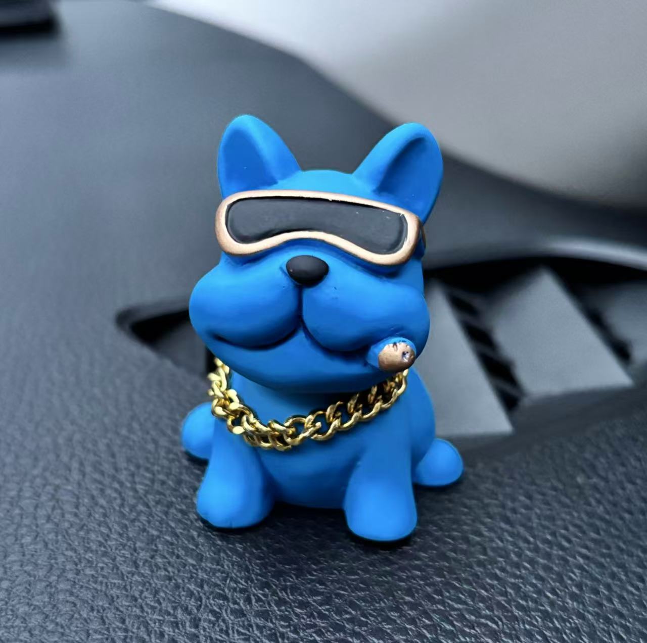 Resina cool bulldog llavero lindo perrito muñeca colgante bolso de coche llavero exquisito pequeño regalo