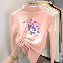 秋冬女童德绒打底衫库洛米保暖洋气韩国台湾童装跨境货源速卖通