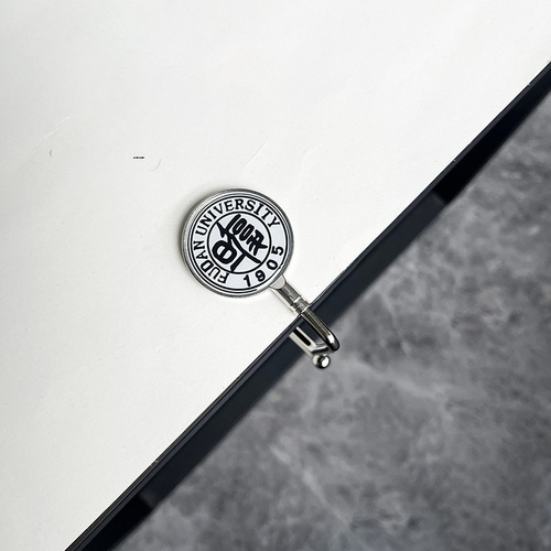 University emblem Beijing Tsinghua Fudan school bag hook student desk hook free punching removable bag artifact
