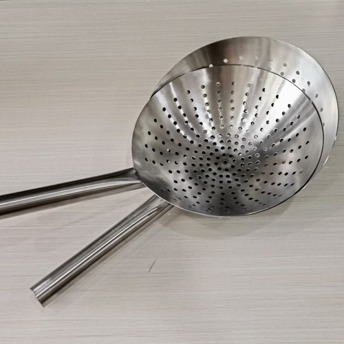 Non-magnetic stainless steel colander thickened household frying chef commercial oil drum leak kitchen filter large filter screen