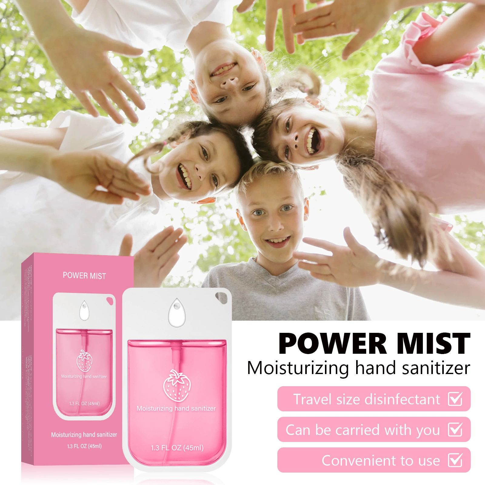 Спрей-санитайзер для рук без смывания, для использования перед приемом пищи, освежающий аромат, увлажняющий, для уборки дома и удаления загрязнений