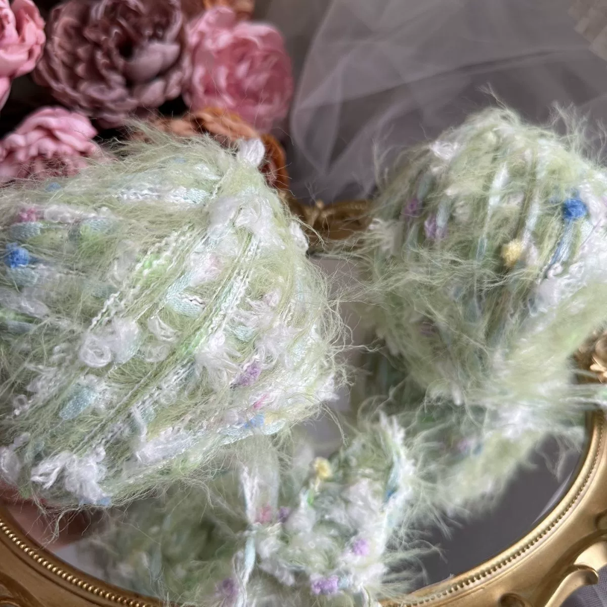 Пряжа, смешанная вручную [Весеннее равноденствие] специальная пряжа Sugar Rabbit, вязаная крючком сумка, шарф, шапка, пряжа для заколки Guka своими руками