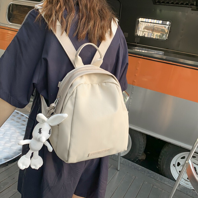 かばん女子中学生2024日系シンプルins風小衆純色ランドセル女子中学生レトロ森系|undefined