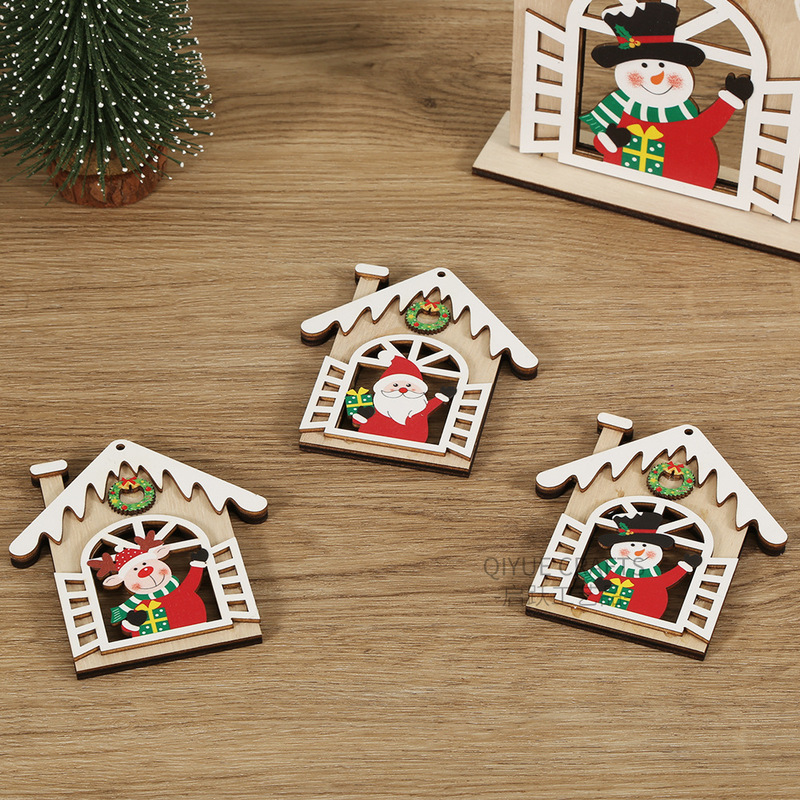新しいクリスマスのヘラジカの木の小屋の置物のテーブルの装飾のサンタクロースの置物の祝日のパーティーの装飾の道具|undefined
