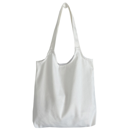Pure Color Blank Hand-drawn Canvas Tote Bag, Single Shoulder Hand-held, Can Be Printed with Company Logo and Advertisement Bag