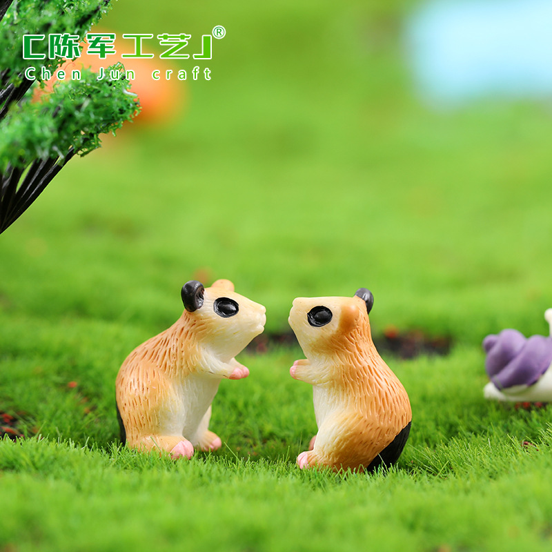 Chuột hamster dễ thương, mô hình tiểu cảnh resin, đạo cụ nền chụp ảnh (z-CJ-1107)