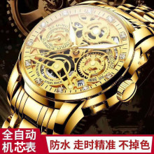 批发爆款镂空时尚男士手表石英表防水夜光全自动非机械表watch