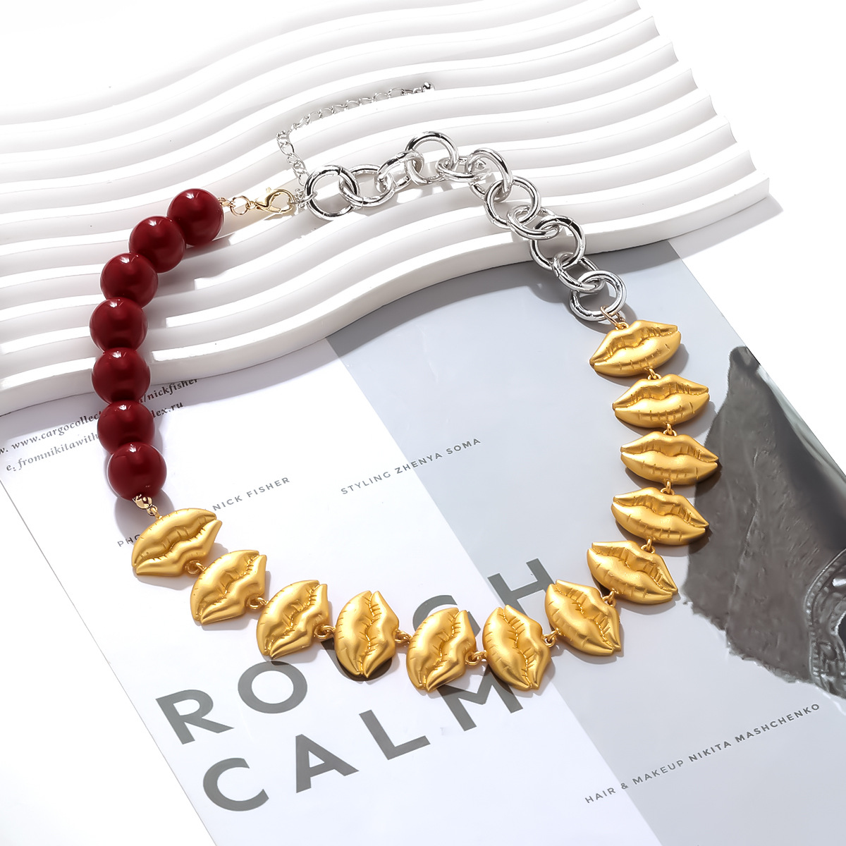 Lobster Trigger Clasp Closure Clasp Closure Type Necklace Classification Elegant Modern Style Lips Alloy Resin Aluminum Lobster Trigger Clasp Closure Beaded Necklaces Wholesale