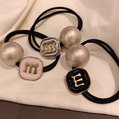 2023東大門新款高端頭繩丸子頭髮圈珍珠髮飾發繩女扎馬尾韓國頭飾