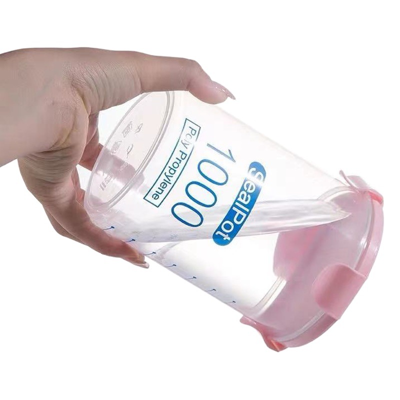 Large Sealed Coarse Grain Tank with Lid Kitchen Refrigerator Food Storage Sealed Box Transparent Vacuum Storage Sealed Tank