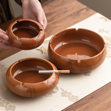 陶瓷烟灰缸创意办公室家用中式客厅茶几大号个性复古摆件潮流茶桌