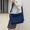 Denim shoulder bag, brand shopping bag, retro universal one-shoulder bag, Korean style