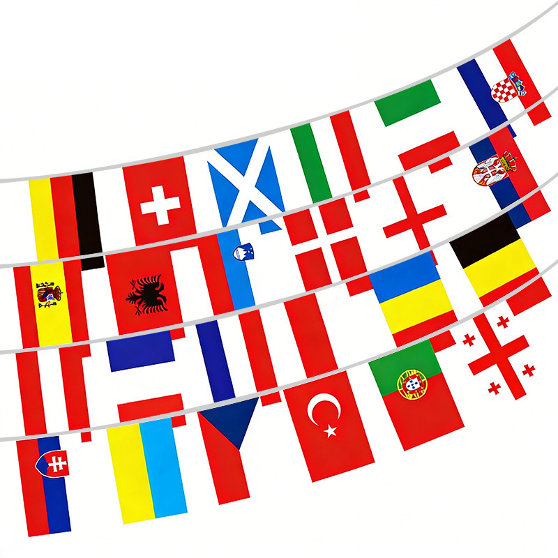 2026 Estados Unidos, Canadá, México, bandera de la Copa del Mundo personalizada, atmósfera del bar, decoración de fanáticos, banderas colgantes, banderas colgantes