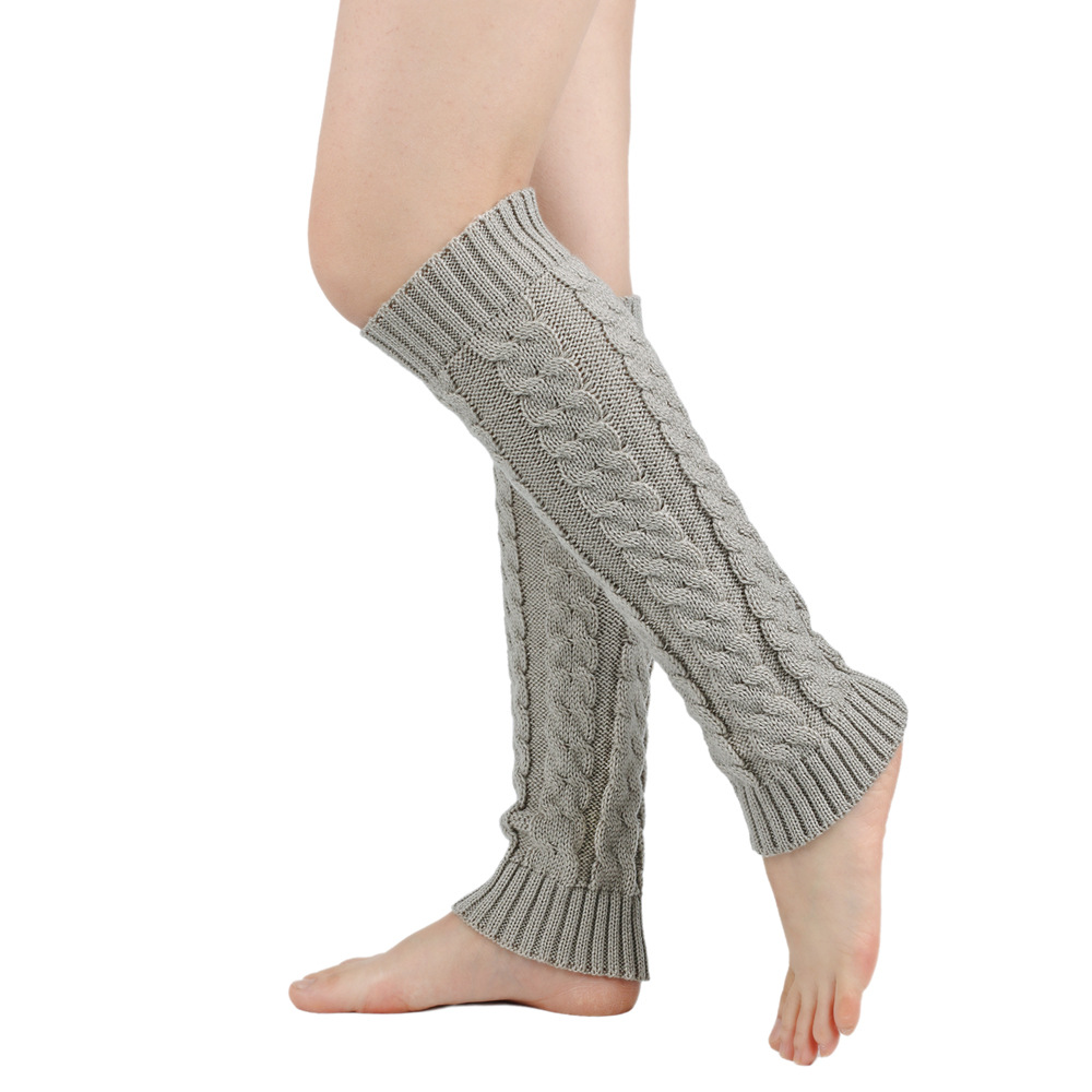 Damen-Beinlinge, Knöchel, Winter, warm, Stretch, gestrickt, Slouch, Thermo-Damen, dicke Wollmanschetten, Hanfstiefelsocken, schwarz-weiße Gamasche – Detail 5