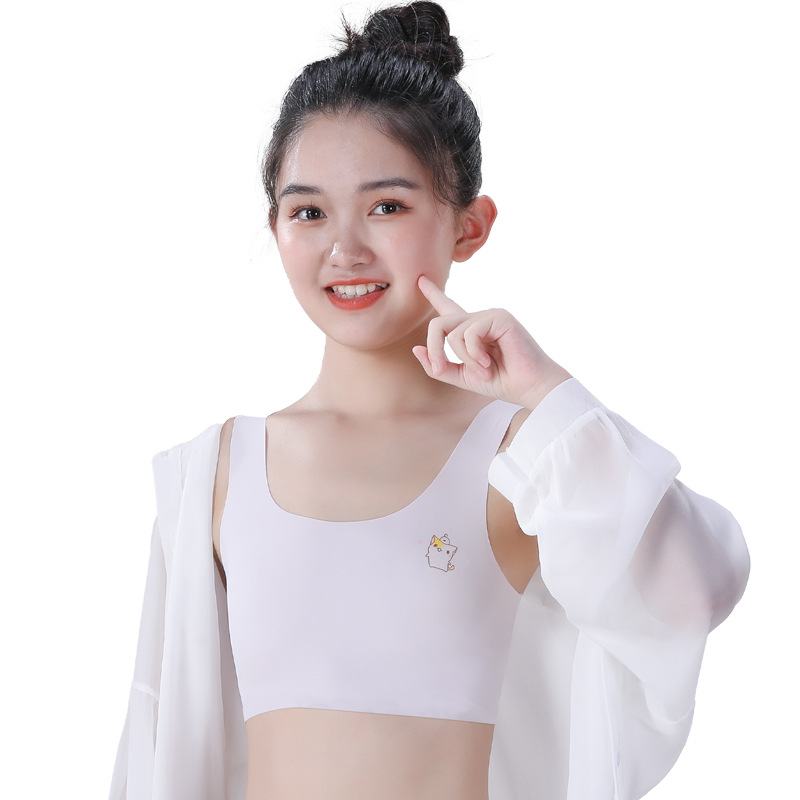 Underwear, silk tube top, vest for students, breathable thin bra, 9-16 years, for secondary school 5