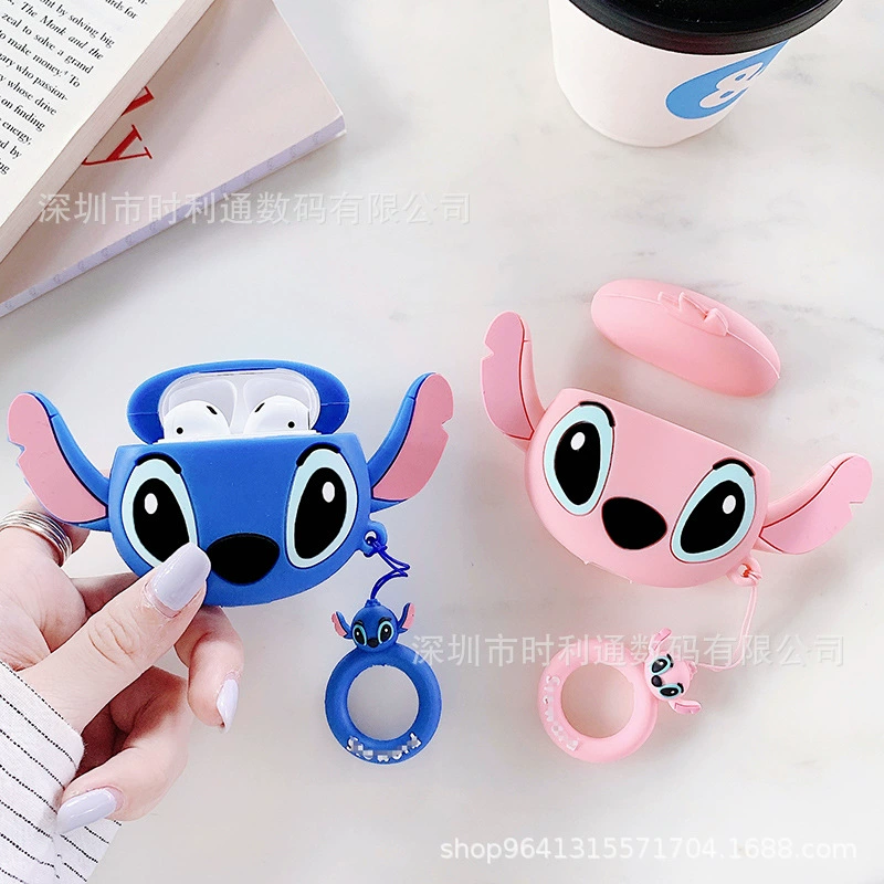 Силиконовый карманный защитный чехол для картинок (Apple AirPods, несколько моделей), милый чехол с карабином