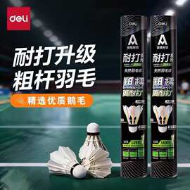 得力安格耐特FH111粗杆羽毛球高性价比耐打高弹天然羽毛飞行稳定