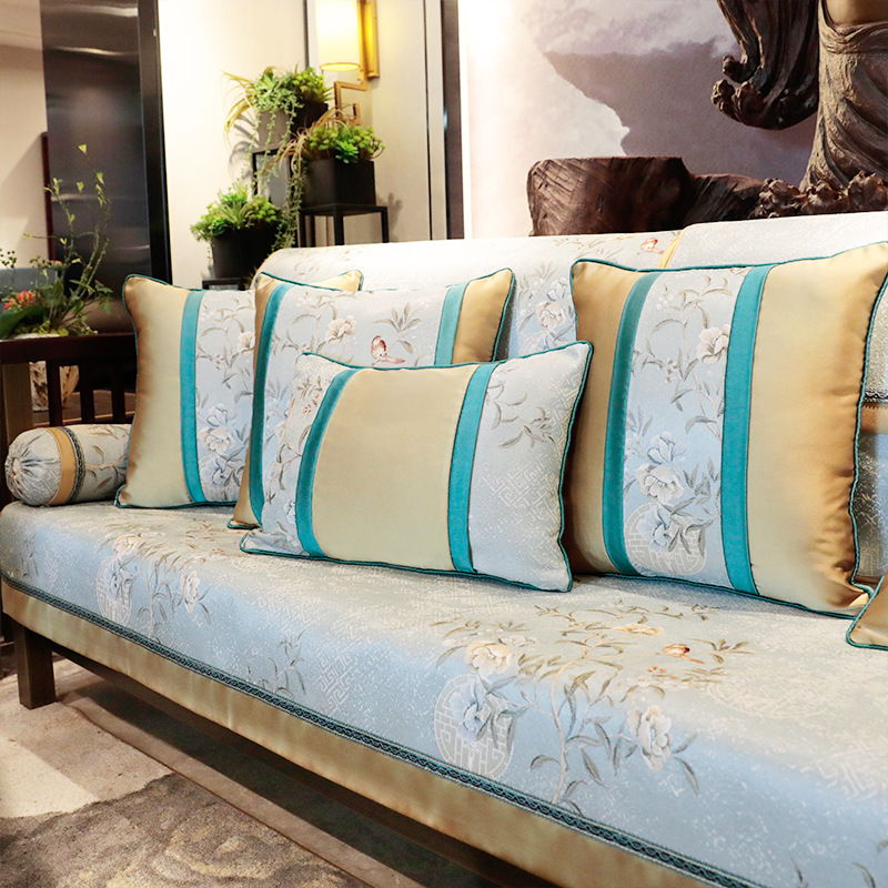 新中式沙发垫 实木套罩巾防滑四季通用中式123组合轻奢中国风新品