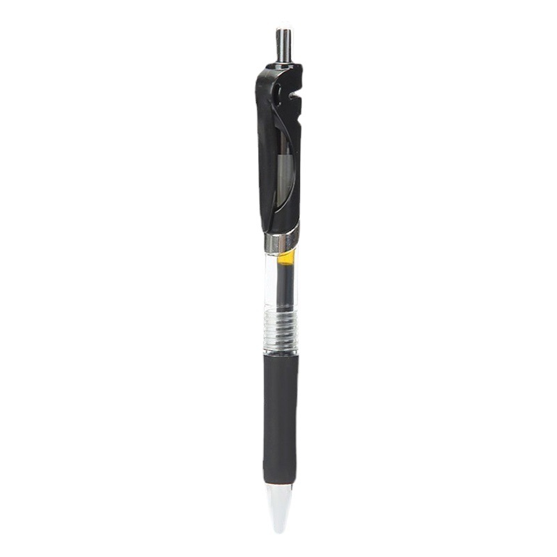 Wholesale press pen black student learning stationery gel pen 0.5 bullet press pen K35 Red Spring pen