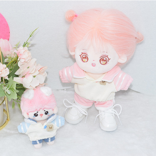 Original 10cm20cm cotton doll lapel casual sweatshirt suit star doll doll dress-up toy clothes