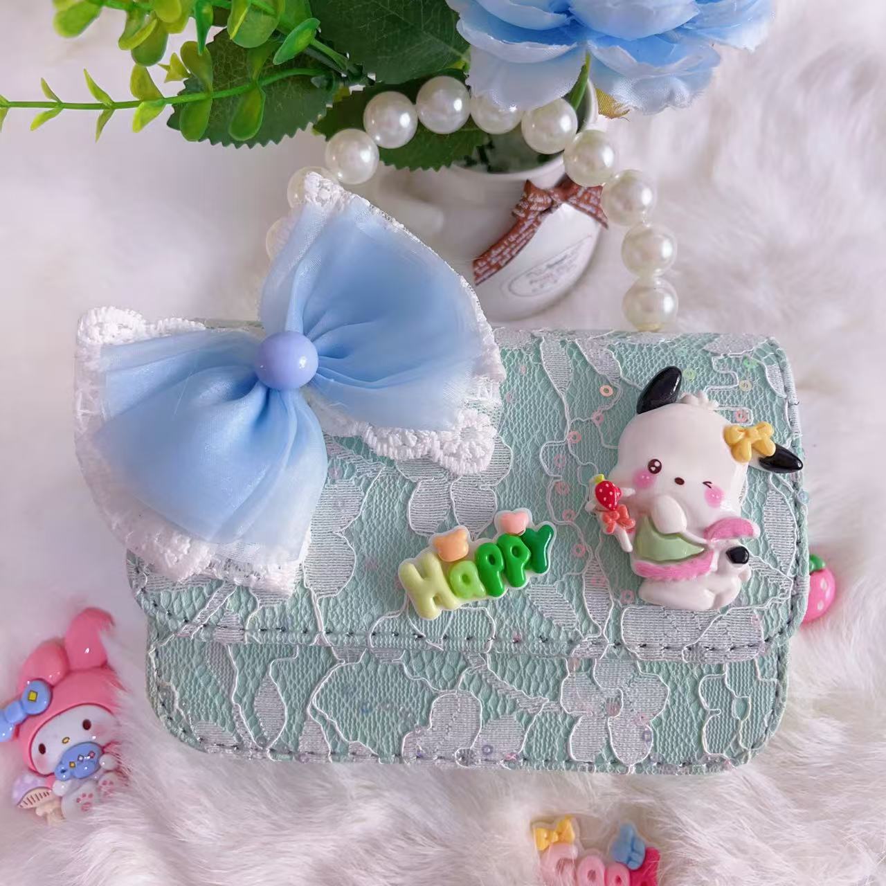 Bagos de hombro para niños primavera y verano frescos bolsos de perlas para niñas Aisha pequeña princesa bolsos de mochila de estilo extranjero