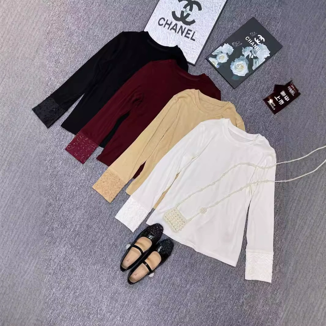 Четырехцветная осенне-зимняя новая шерстяная рубашка без волос, прочные рукава, вышитые бисером, простой удобный универсальный топ для женщин