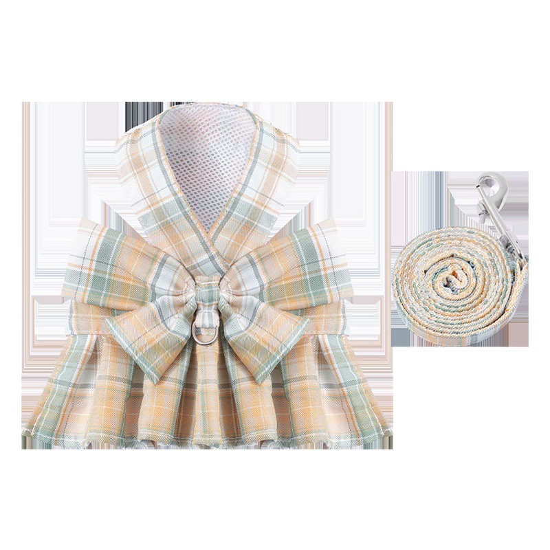 Nueva moda JK falda dulce conejo fresco gato cuerda de tracción chaleco estilo actualizado tarjeta hebilla pequeña correa para el pecho del perro