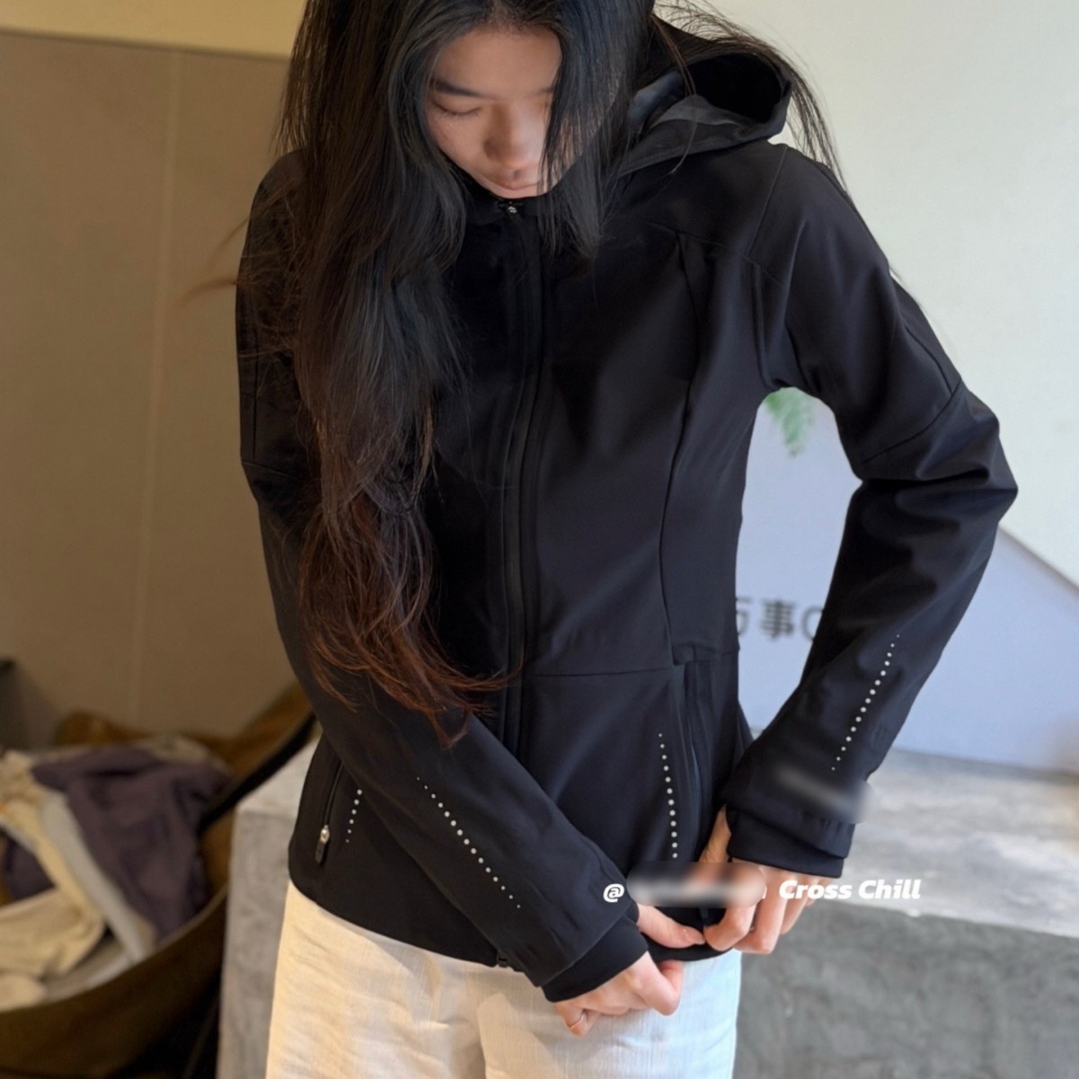 Putian high-quality, same-style crosschill softshell jacket, slim-fit, windproof, water-resistant, hooded outerwear for women