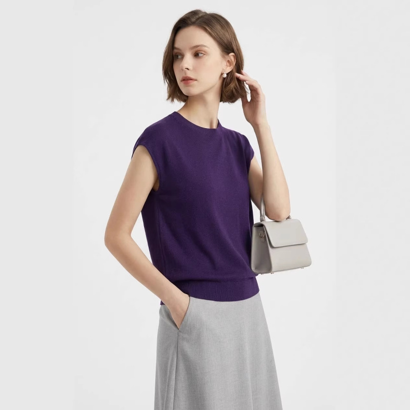 In-Stock Black Tencel Knit Short-Sleeve Women's Top 2026 Summer New Versatile Small Puff Sleeve Round Neck Base Knit Shirt Short-Sleeve In-Stock Black Tencel Knit Short-Sleeve Women's Top 2026 Summer New Versatile Small Puff Sleeve Round Neck Base Knit Shirt Short-Sleeve