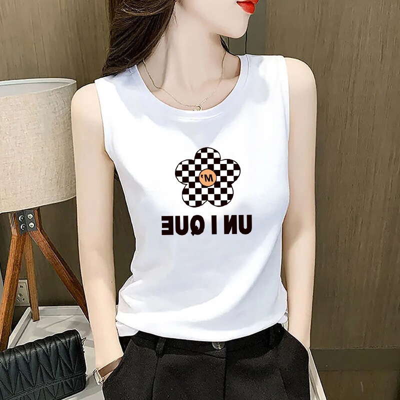2026 Summer Casual Style Japanese and Korean Sleeveless T-Shirt Women's Regular Pullover Straight-Cut Tank Top Trendy Fashion Outfit 2026 Summer Casual Style Japanese and Korean Sleeveless T-Shirt Women's Regular Pullover Straight-Cut Tank Top Trendy Fashion Outfit