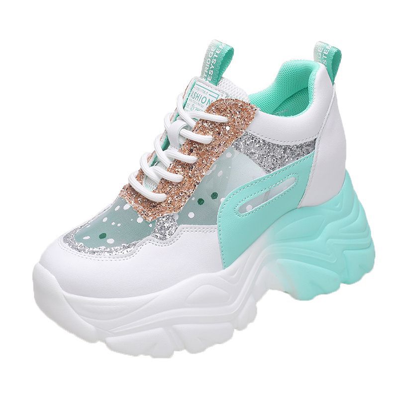 Zapatos para padres, zapatos de mujer de malla gruesa, zapatos de mujer antideslizantes, zapatos de mujer pequeños, zapatos casuales de verano.