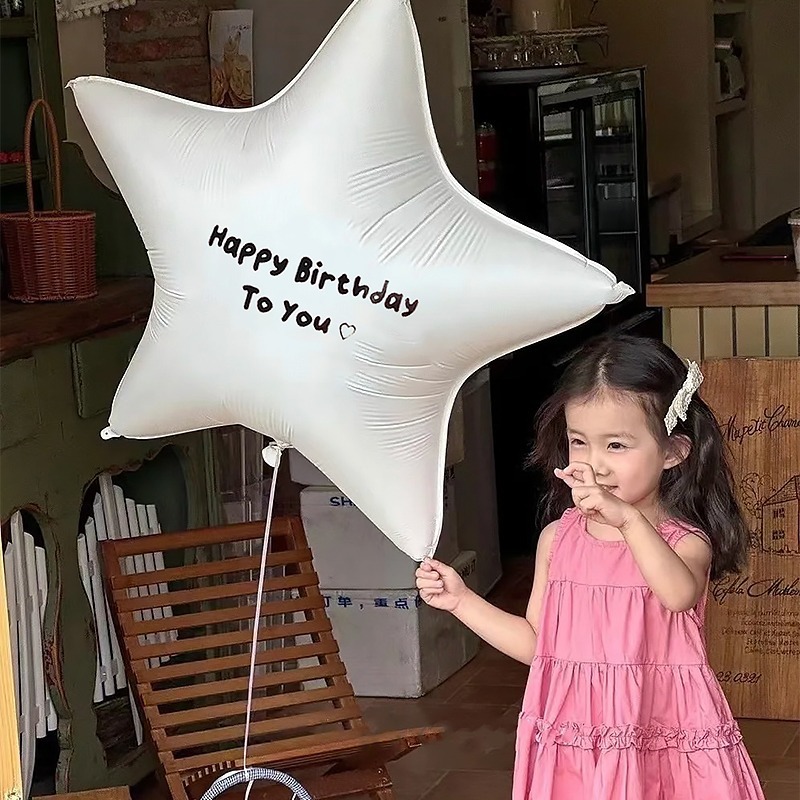 ins特大5つ星アルミフィルムバルーン子供の誕生日シーンの雰囲気写真小道具装飾レイアウト背景壁|undefined