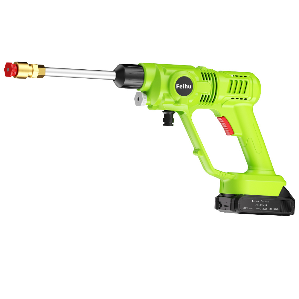Flying Tiger transfronterizo 21V inalámbrico fabricante de pistola de agua de alta presión mayorista doméstica máquina eléctrica de litio para lavar automóviles artefactos para jardín
