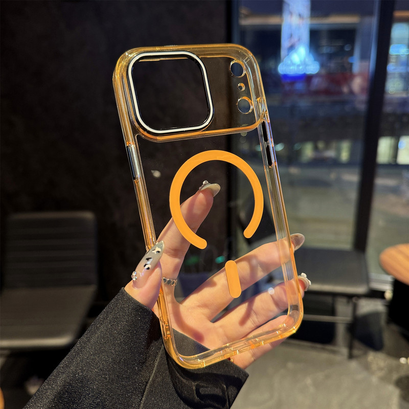 适用iPhone17promax磁吸手机壳一体触控键苹果16防摔亚克力保护套|undefined