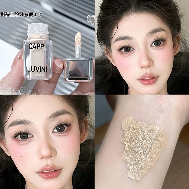 Cappuvini cristalino cubre los ojos oscuros, cubre la impresión de acné, mejora el brillo de la cara, maquillaje