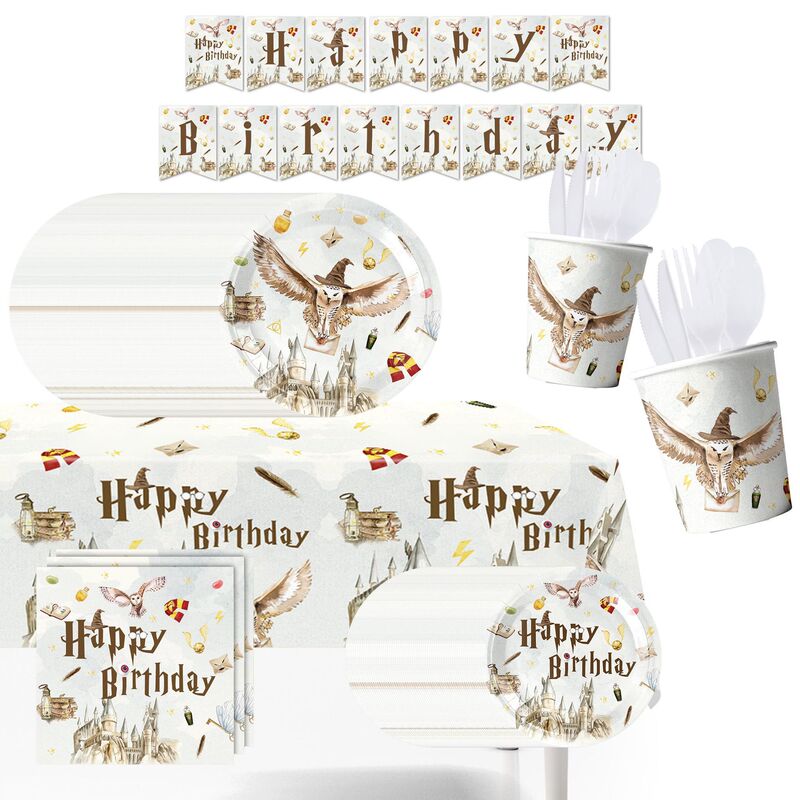 Cross-Border Cartoon Harry Potter Themed Magic Castle Birthday Party Paper Halloween Party Decoration Set Supplies Cross-Border Cartoon Harry Potter Themed Magic Castle Birthday Party Paper Halloween Party Decoration Set Supplies