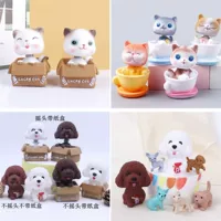 Милый кукольный котенок британской короткошерстной породы Рэгдолл, качающий головой, картонный пудель, креативный орнамент, украшение для автомобиля, оптом