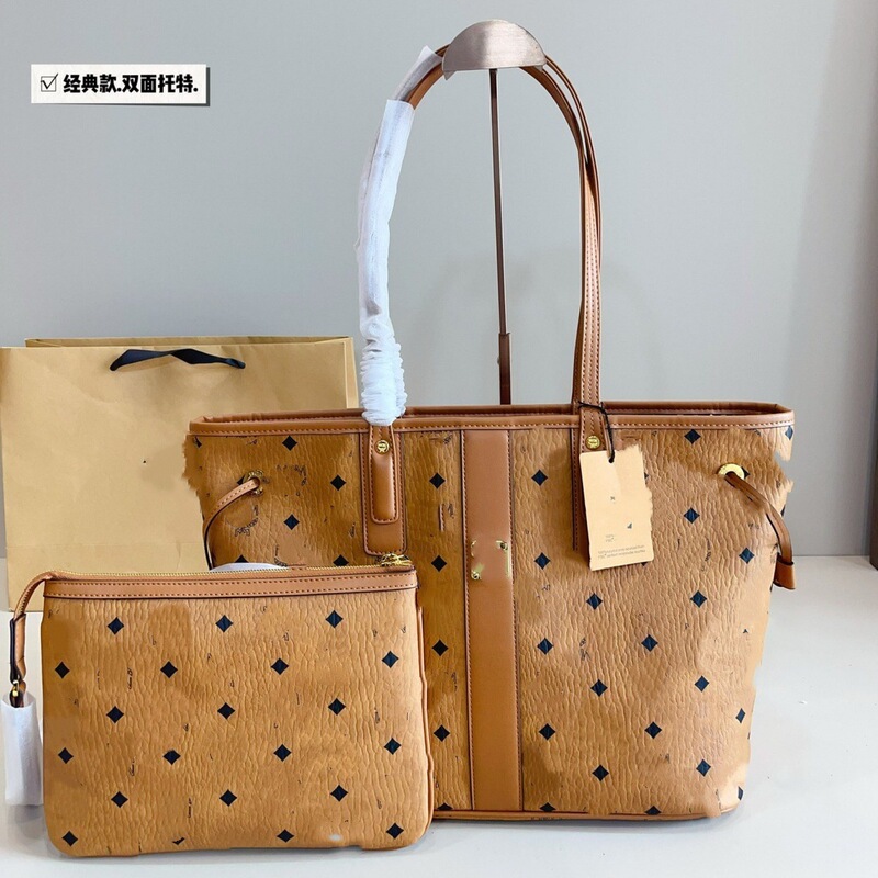 M Brand C Genuine Leather Lv Women's Bag Tote Large Capacity Fashion Versatile Commuter Versatile Shoulder Basket Bag