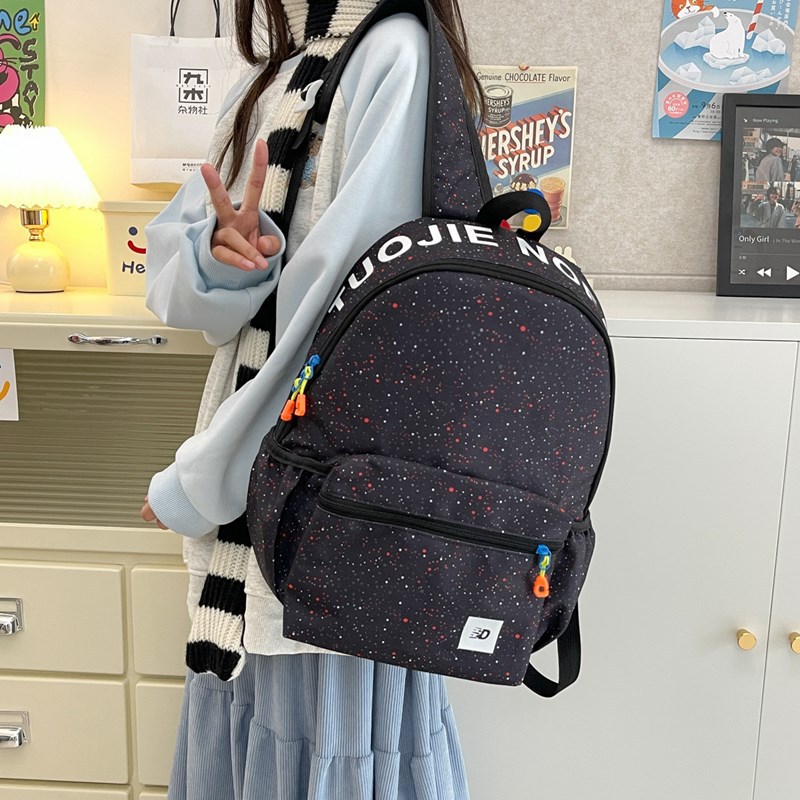 Mochilas escolares de alto valor facial, bolsos de hombro lindos, chicas estrella del cielo, estudiantes de secundaria, mochilas turísticas de nicho INS