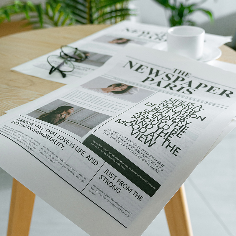 English Newspaper Commercial Photography Street Ins Photo Handheld Decoration Photo Background Paper Photography Props and Ornaments