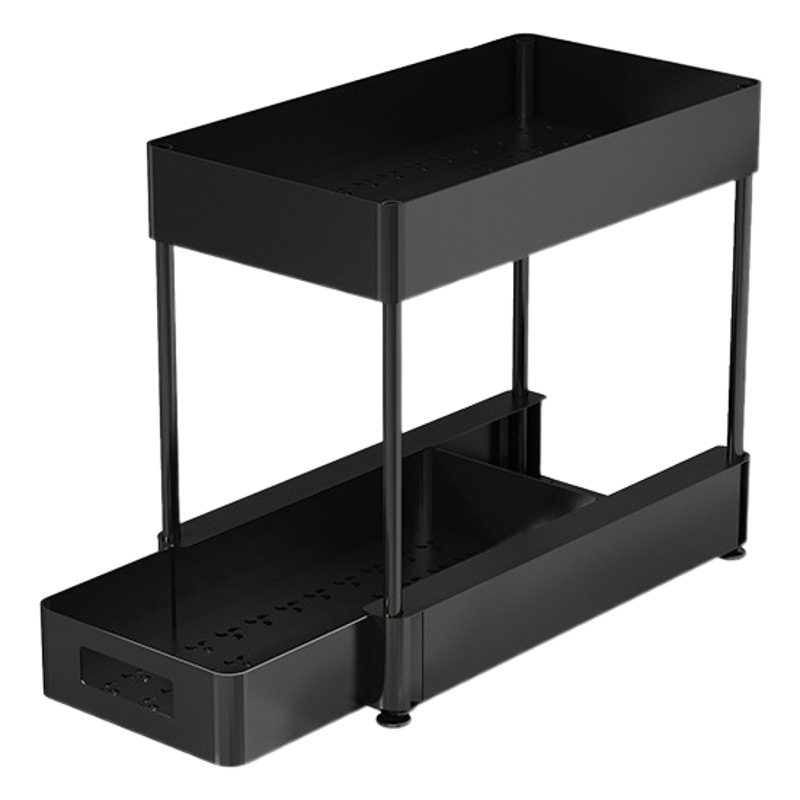 Estante de especias de cocina desmontable de Amazon, organizador de baño, estante de almacenamiento debajo del fregadero para gabinete de sala de estar, tipo cajón