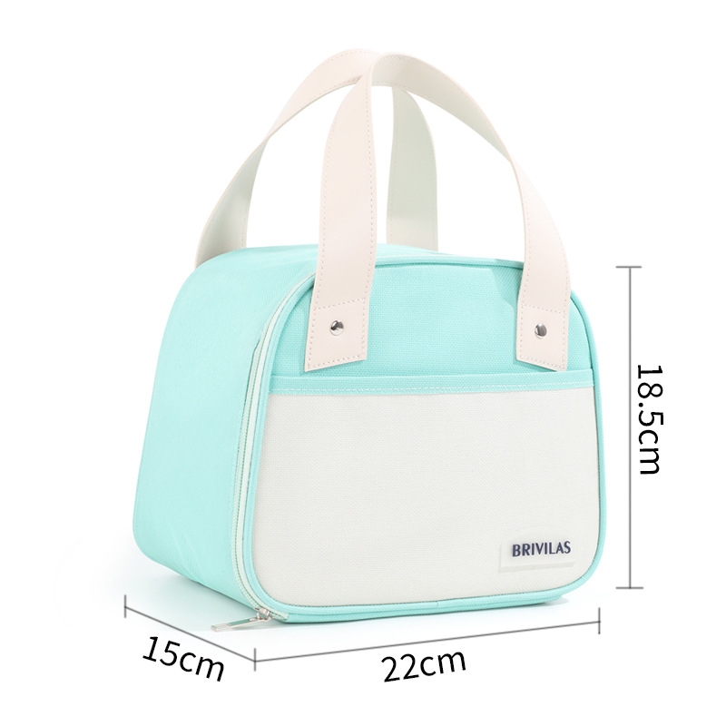 Nuevo bolso de lonchera a juego de color de dopamina, bolso de arroz con cinturón, bolso de aislamiento trapezoidal, bolso bento, bolso de viaje para el trabajo, almuerzo