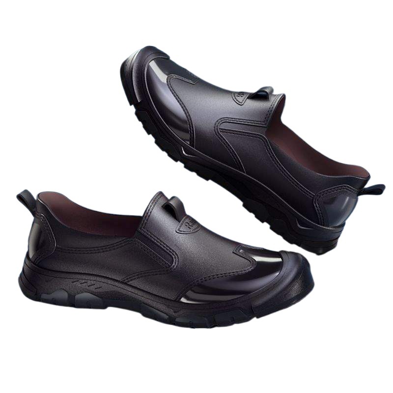 Zapatos de goma impermeables negros clásicos coreanos en la temporada de lluvia sin miedo a la lluvia, zapatos de lluvia de moda antideslizante al aire libre