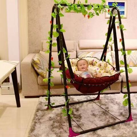 Cradle Hanging Chair Swing Hanging Basket Baby Rocking Chair Rocking Bed Indoor Adult Swing Balcony Lazy Hanging Chair